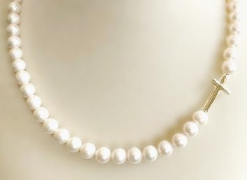 Cross Pearl Necklace