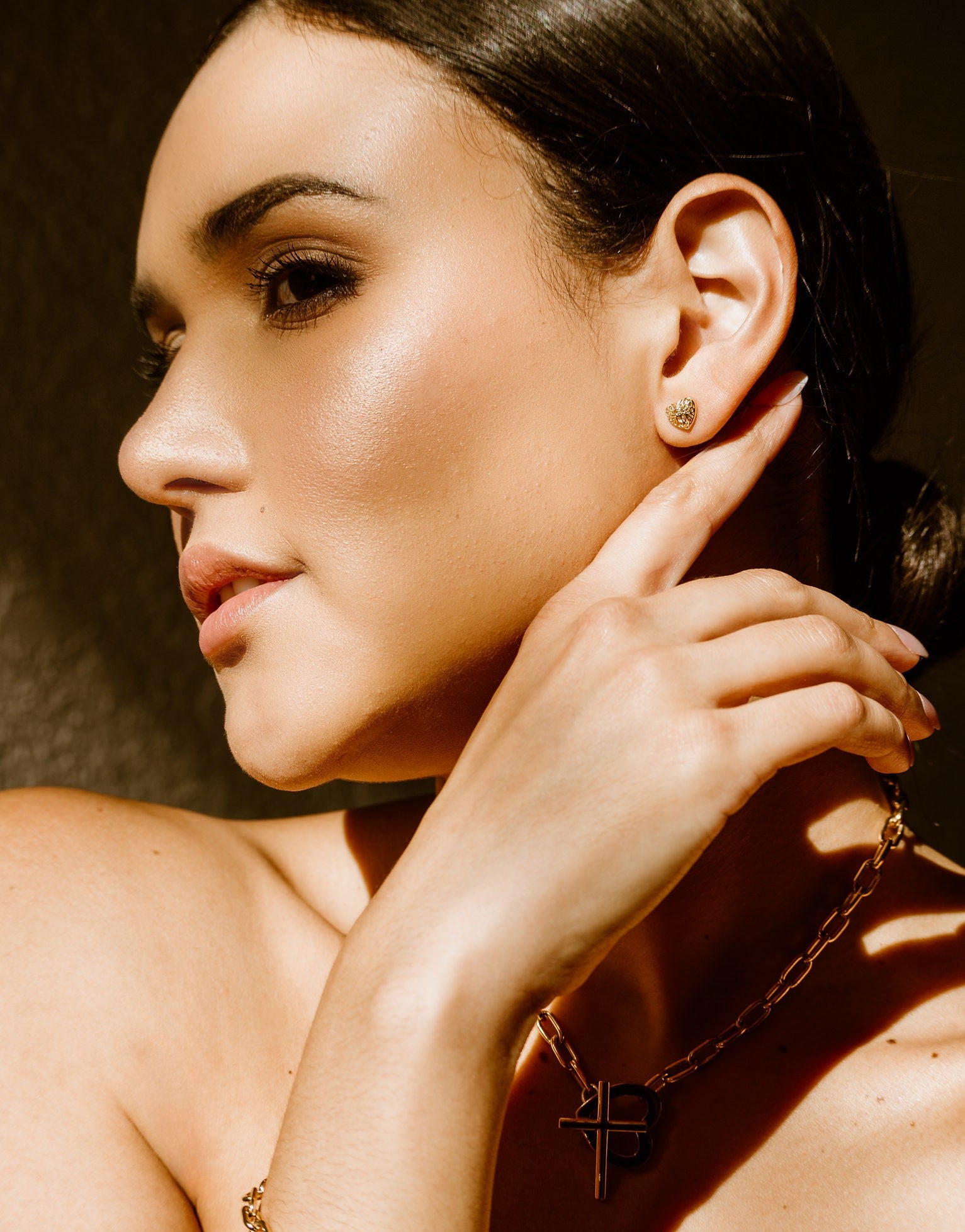 Cross & Heart Toggle Necklace