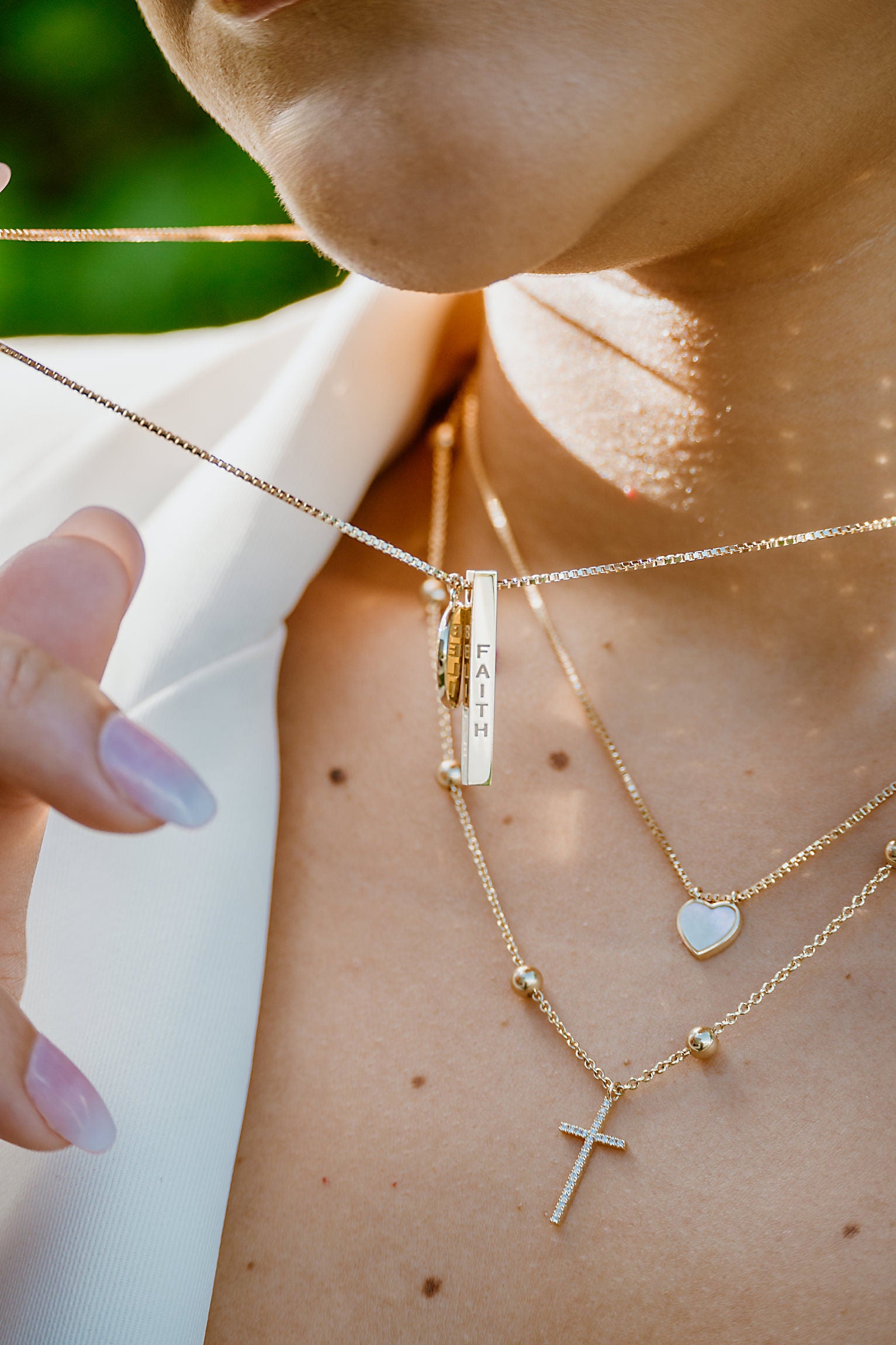 Three Layered Faith Pendant Necklace