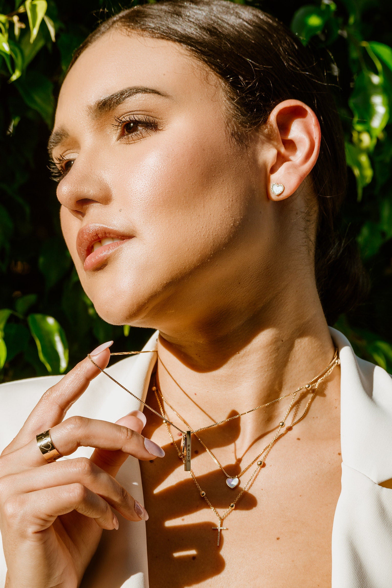 Three Layered Faith Pendant Necklace